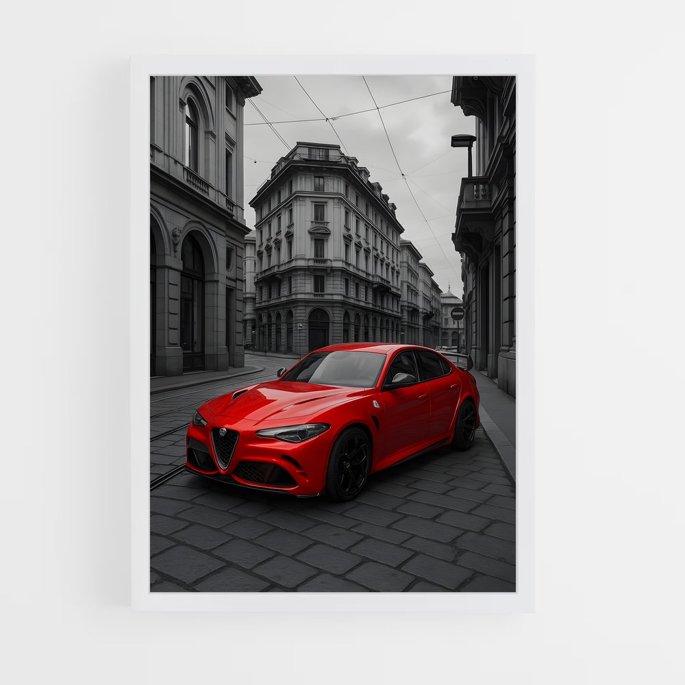 Poster Giulia quadrifoglio – affiche Alfa Romeo (vue 3)
